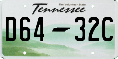 TN license plate D6432C