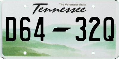 TN license plate D6432Q