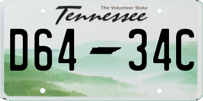 TN license plate D6434C