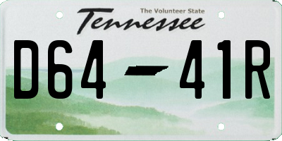 TN license plate D6441R