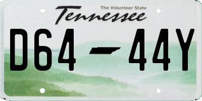 TN license plate D6444Y