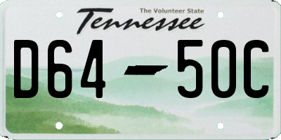 TN license plate D6450C