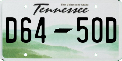 TN license plate D6450D