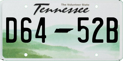 TN license plate D6452B