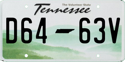 TN license plate D6463V