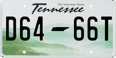 TN license plate D6466T