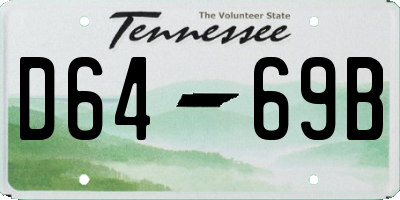 TN license plate D6469B