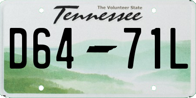 TN license plate D6471L