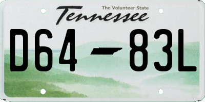 TN license plate D6483L