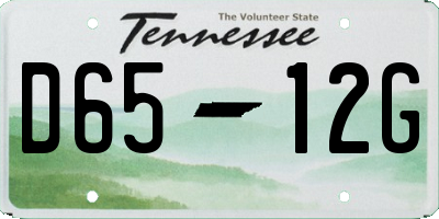 TN license plate D6512G