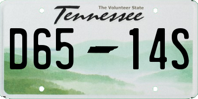 TN license plate D6514S