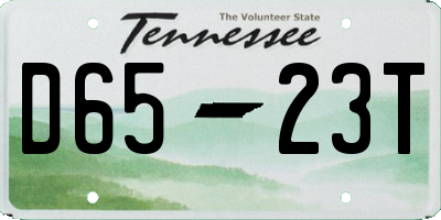 TN license plate D6523T