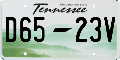 TN license plate D6523V