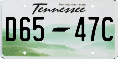 TN license plate D6547C