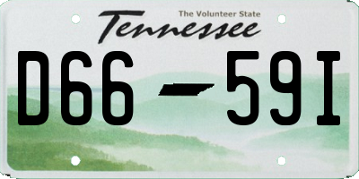 TN license plate D6659I