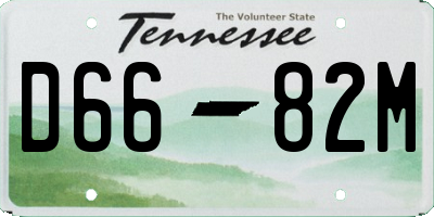 TN license plate D6682M
