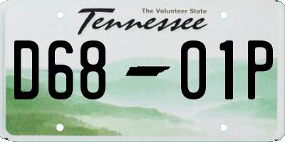 TN license plate D6801P