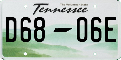 TN license plate D6806E