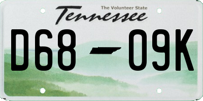 TN license plate D6809K