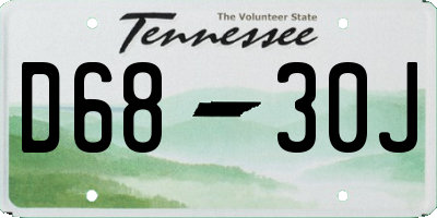 TN license plate D6830J