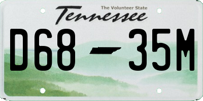 TN license plate D6835M