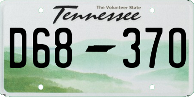 TN license plate D6837O