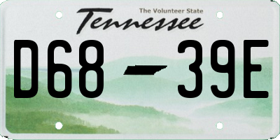 TN license plate D6839E
