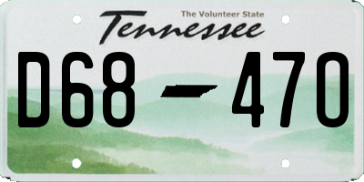 TN license plate D6847O