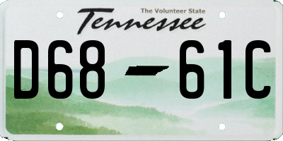 TN license plate D6861C