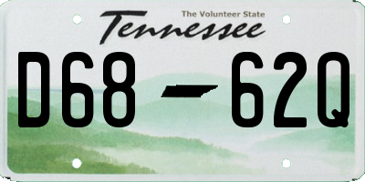 TN license plate D6862Q