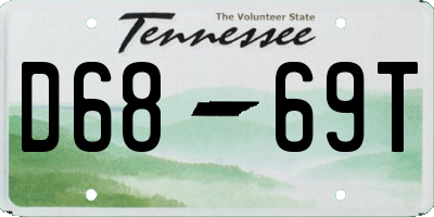 TN license plate D6869T