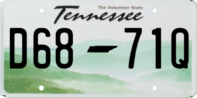 TN license plate D6871Q