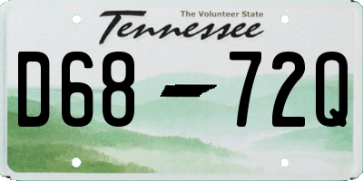 TN license plate D6872Q