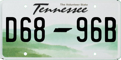 TN license plate D6896B