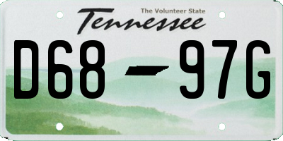 TN license plate D6897G