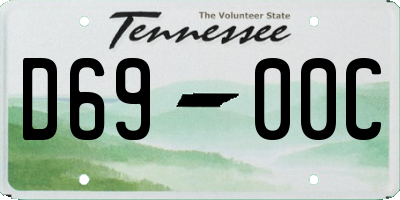 TN license plate D6900C