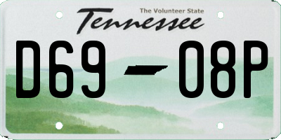 TN license plate D6908P