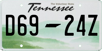 TN license plate D6924Z