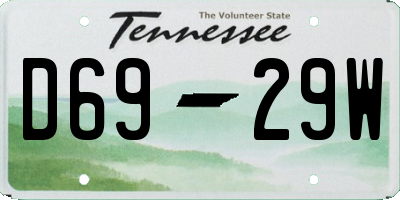 TN license plate D6929W