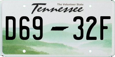 TN license plate D6932F