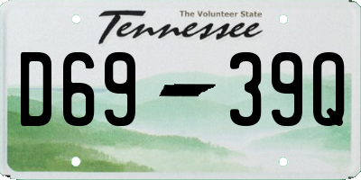TN license plate D6939Q