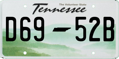 TN license plate D6952B