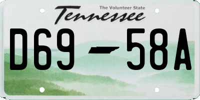 TN license plate D6958A