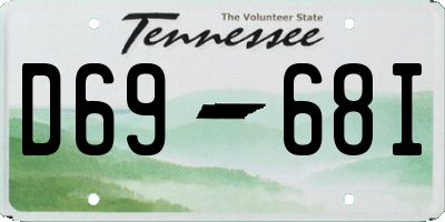 TN license plate D6968I