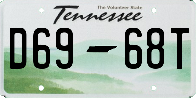 TN license plate D6968T