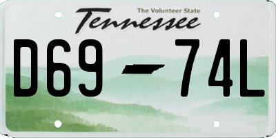 TN license plate D6974L