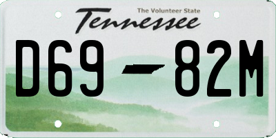 TN license plate D6982M