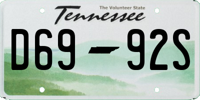 TN license plate D6992S