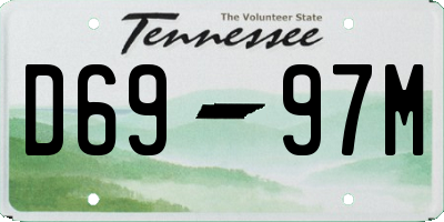 TN license plate D6997M