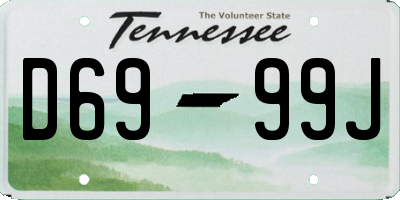 TN license plate D6999J